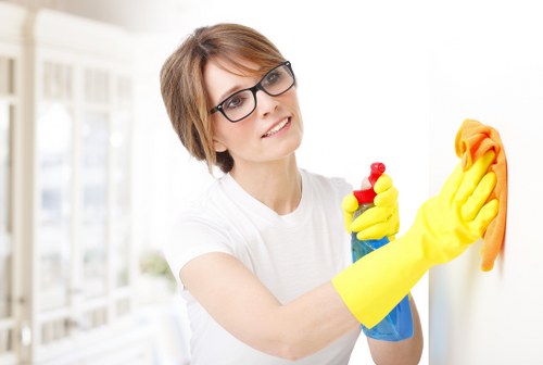 Satisfied customer enjoying a spotless living space