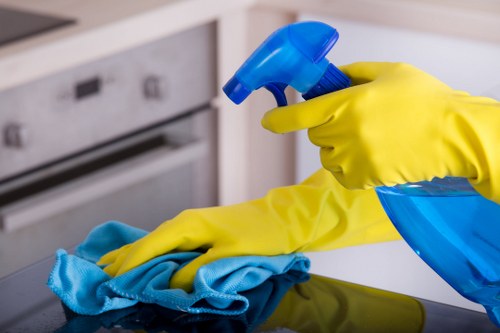 Clean and organized kitchen after deep cleaning